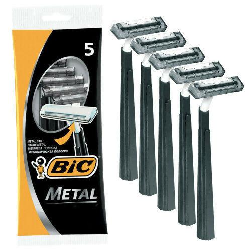 BIC Metal Stainless Shaving Razor – Pack of 5